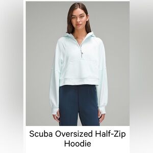 Lululemon Scuba Oversized Half-Zip Hoodie | Sheer Blue | Size XS/S